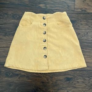 Corduroy mustard yellow skirt